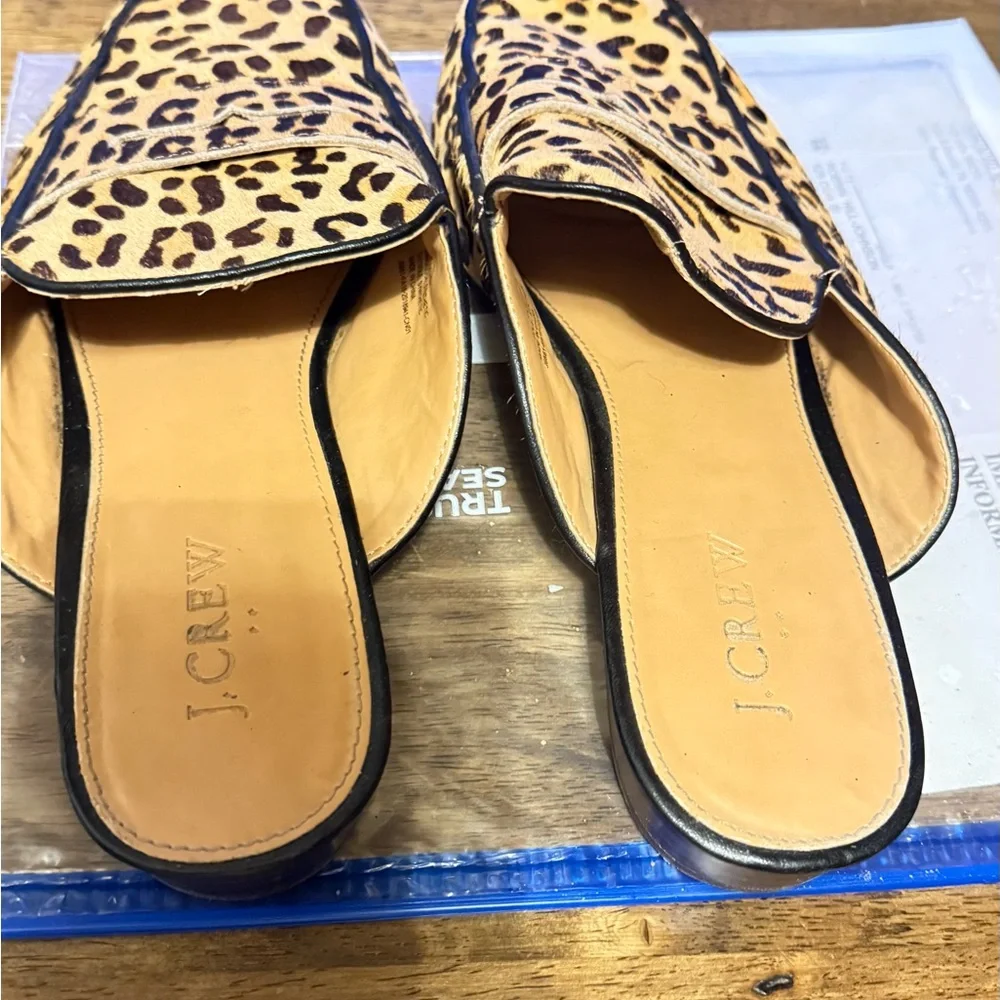 J. Crew Animal Print Women's Mules - Picture 4 of 10